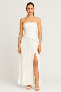 Urania | Strapless Silhouet Avondjurk met Plooidetails voor Dames