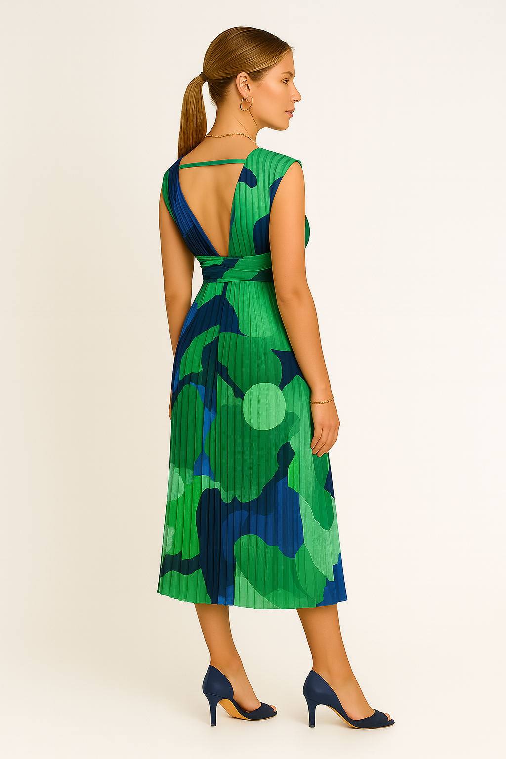 Valencia | Vloeiend Silhouet Gedrapeerde Maxi-jurk
