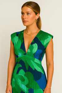 Valencia | Vloeiend Silhouet Gedrapeerde Maxi-jurk