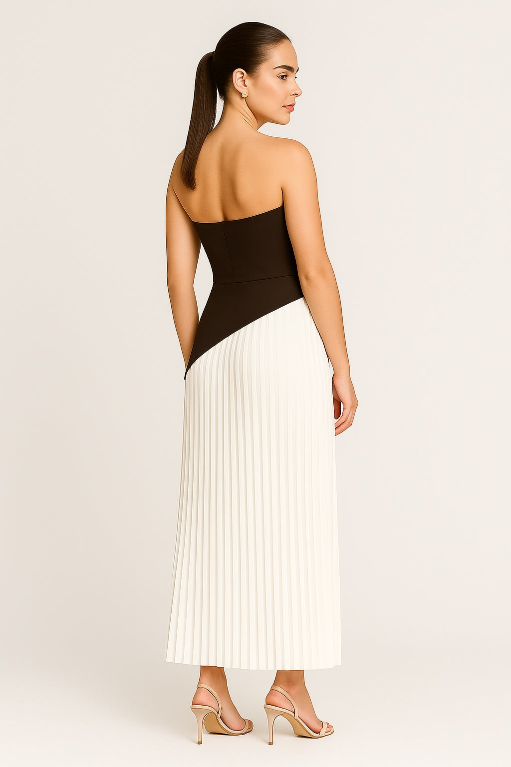 Urania | Strapless Silhouet Avondjurk met Plooidetails voor Dames