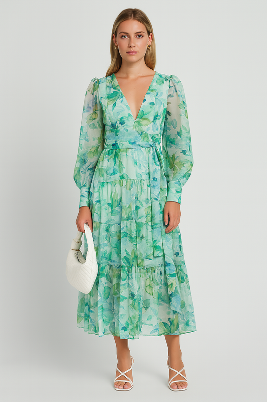 Summer | Zonnige Zomerwrapjurk met Bloemenprints
